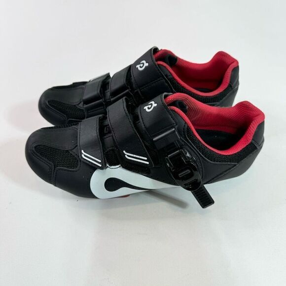 Peloton Shoes women’s Size 9 Black & Red Bike Cycling Cleats Athletic - Picture 2 of 9